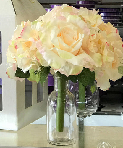 Artificial Flowers Two Tone with Stems & Leaves