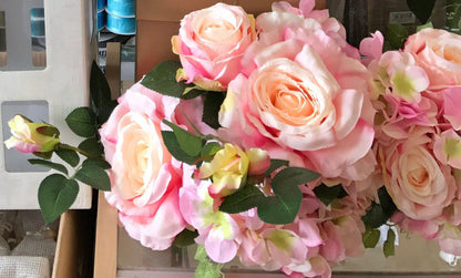 Artificial Flowers Two Tone with Stems & Leaves
