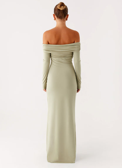 Marla Long Sleeve Maxi Dress - Sage