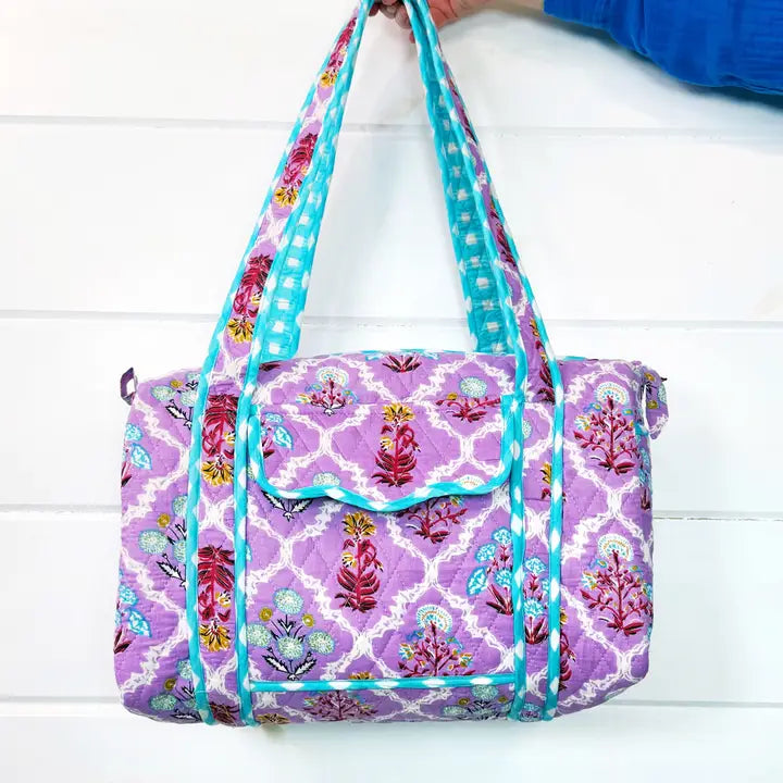 Folklore Quilted Mini Duffle Bag