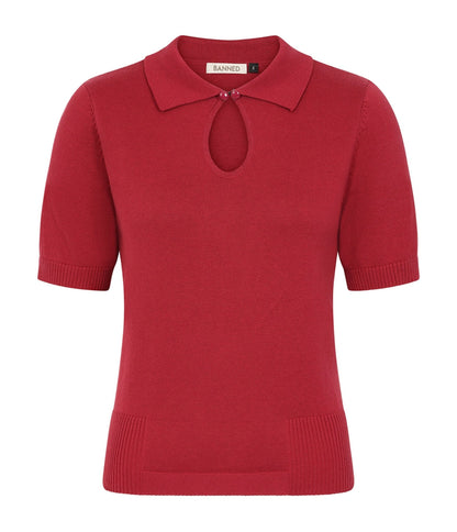 Banned Burgundy Cotton Rosanna Sweater
