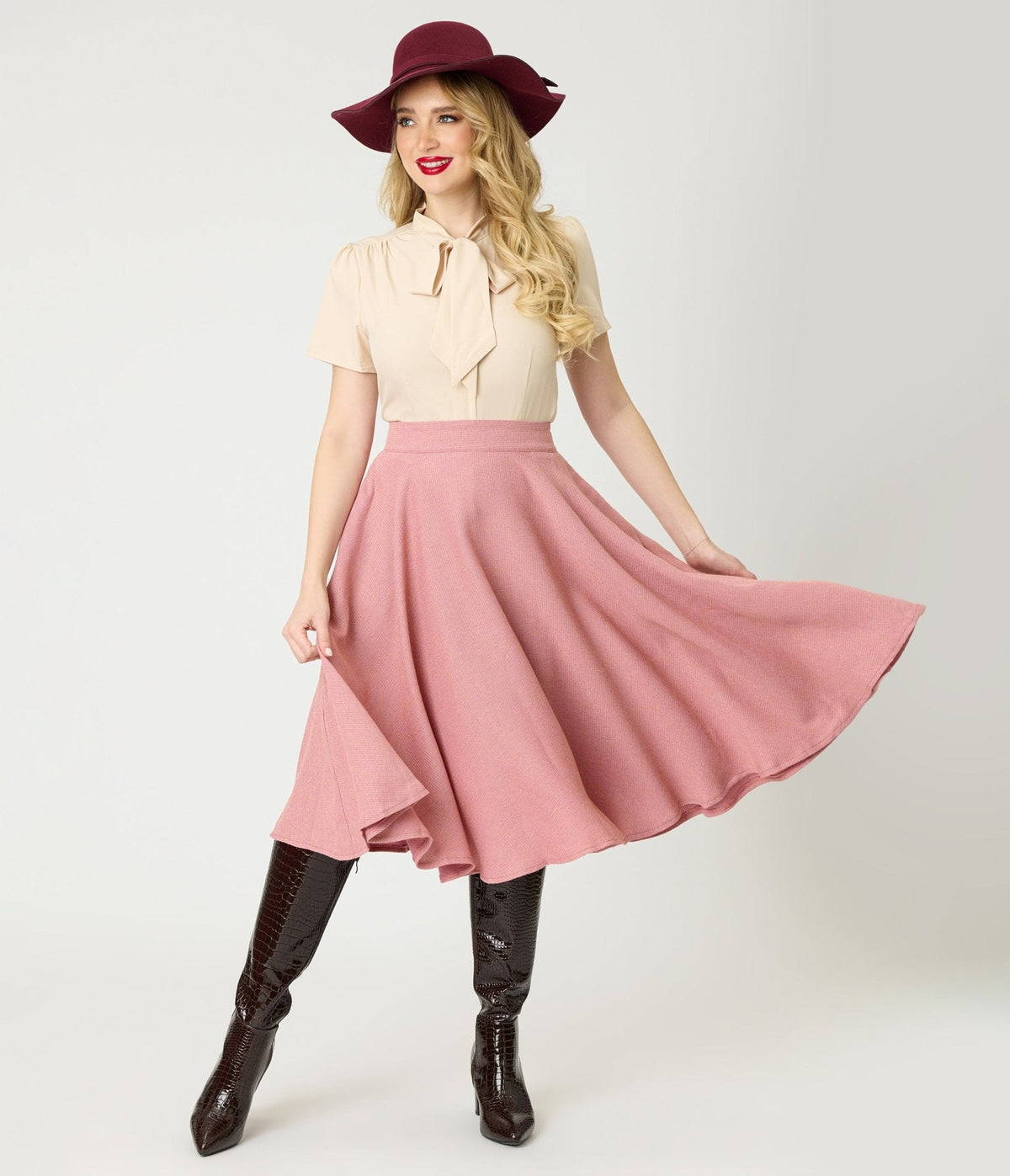 Banned Light Pink Cary Swing Skirt