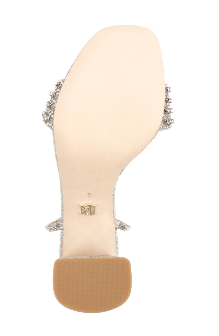 Silver | Becca Strappy Block Heel