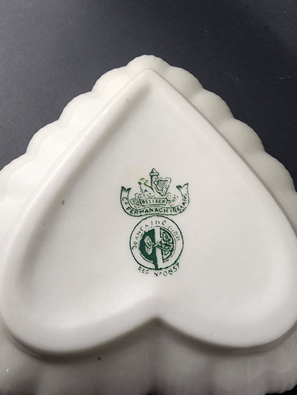Belleek heart shaped dish Ireland