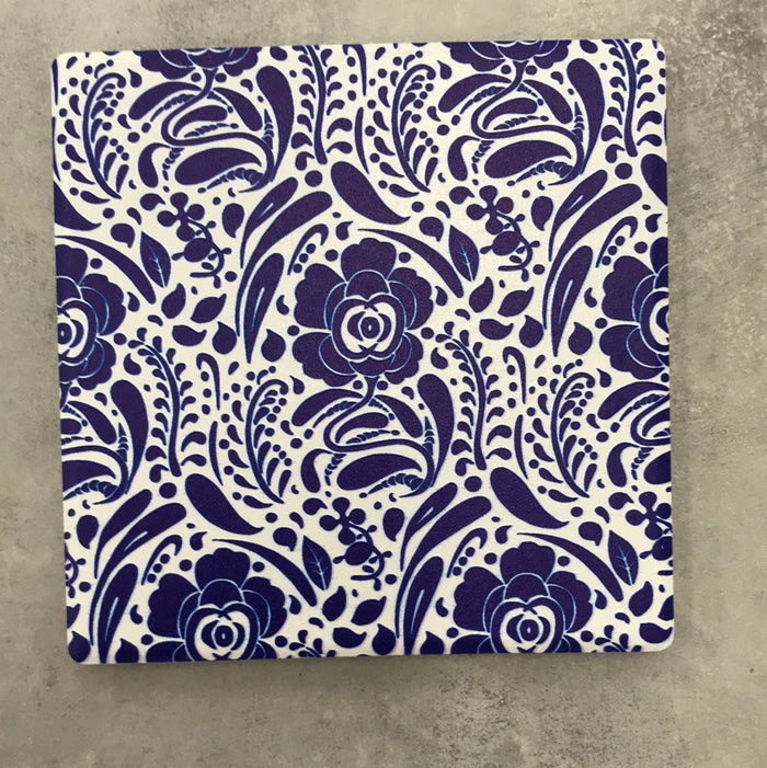 Blue Folk Coasters