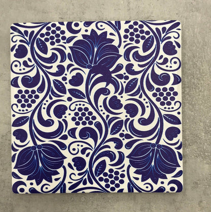 Blue Folk Coasters