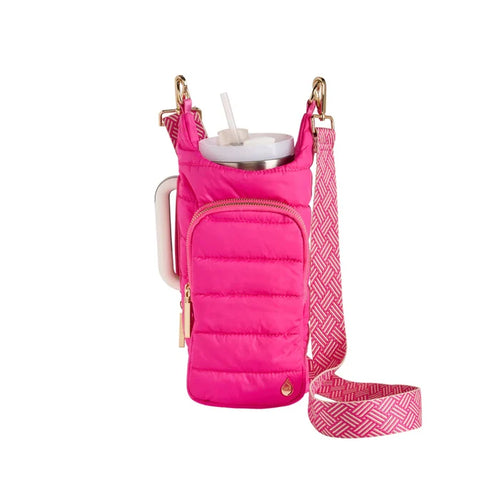 Bright Pink HydroBag® Handle™ with Pink and Cream Strap