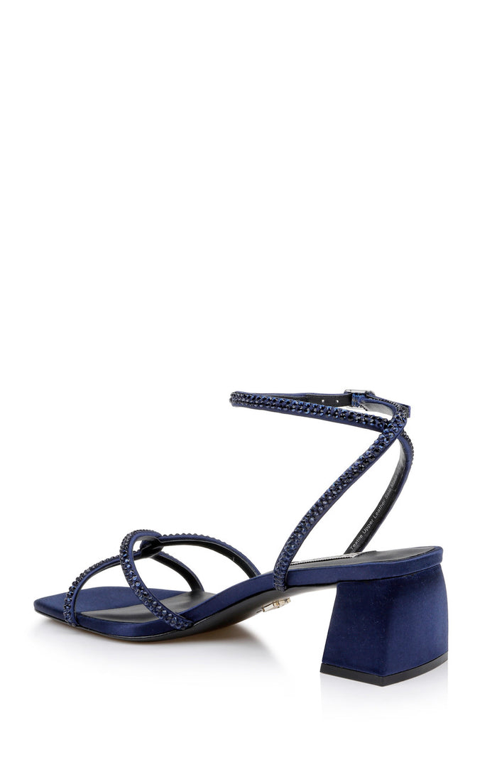 Midnight | Brisa Low Block Heeled Sandal