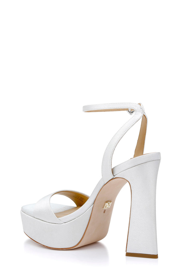 Soft White | Caia Platform Sandal with Heart-Shaped Buckle