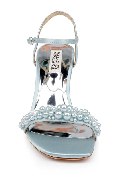 Mist Blue | Caitlyn Stiletto Heel with Pearled Vamp