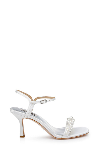 Soft White | Caitlyn Stiletto Heel with Pearled Vamp