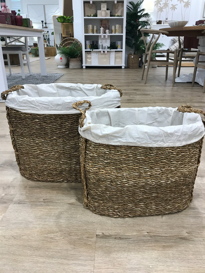Calais Seagrass Basket Lrg