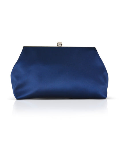 Navy | Camilla Classic Framed Satin Pouch