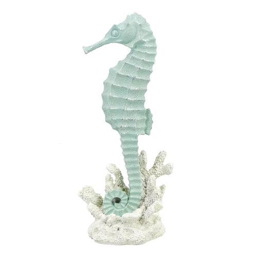 Chelsea Teal Seahorse in Coral