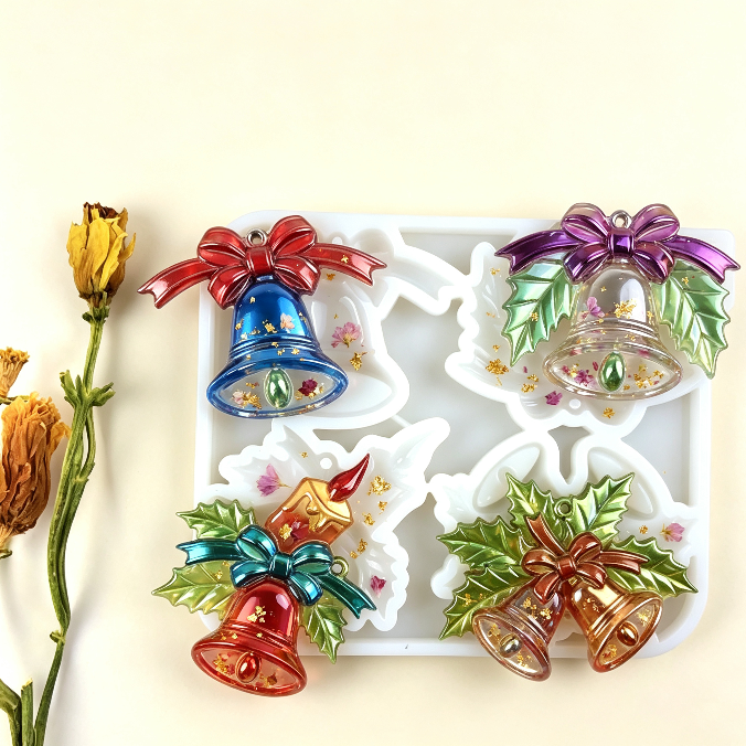 Christmas Bell Hanging Resin Mold
