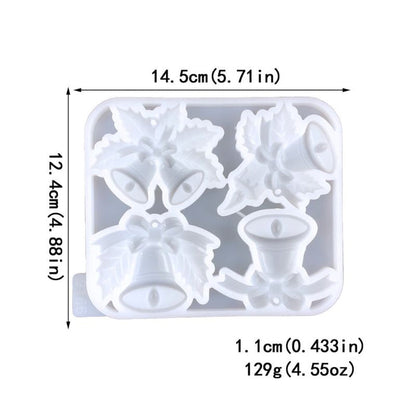 Christmas Bell Hanging Resin Mold
