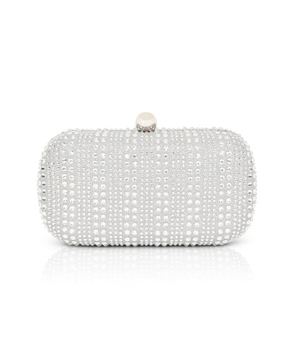 Christy Micro Glitter and Crystal Minaudiere
