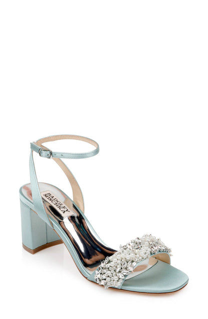 Blue Radiance | Clara Embellished Strap Evening Shoe