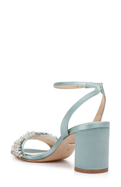 Blue Radiance | Clara Embellished Strap Evening Shoe