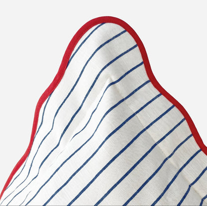Coastal Americana Wavy Trim Throw Pillow, 20x20 Pillow