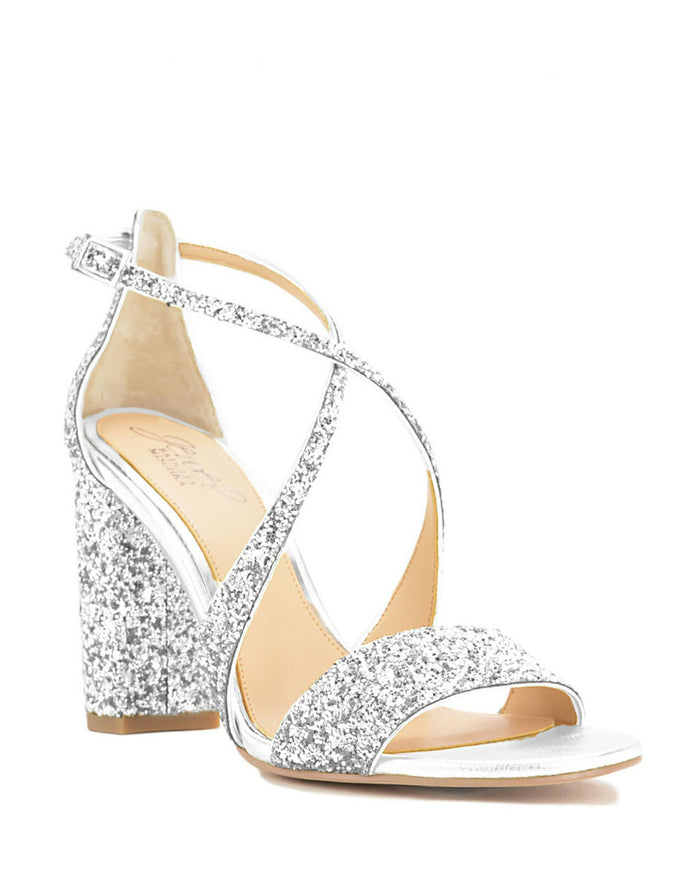 Silver | Cook Metallic Glitter Evening Shoe
