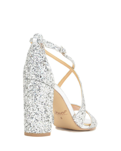 Silver | Cook Metallic Glitter Evening Shoe