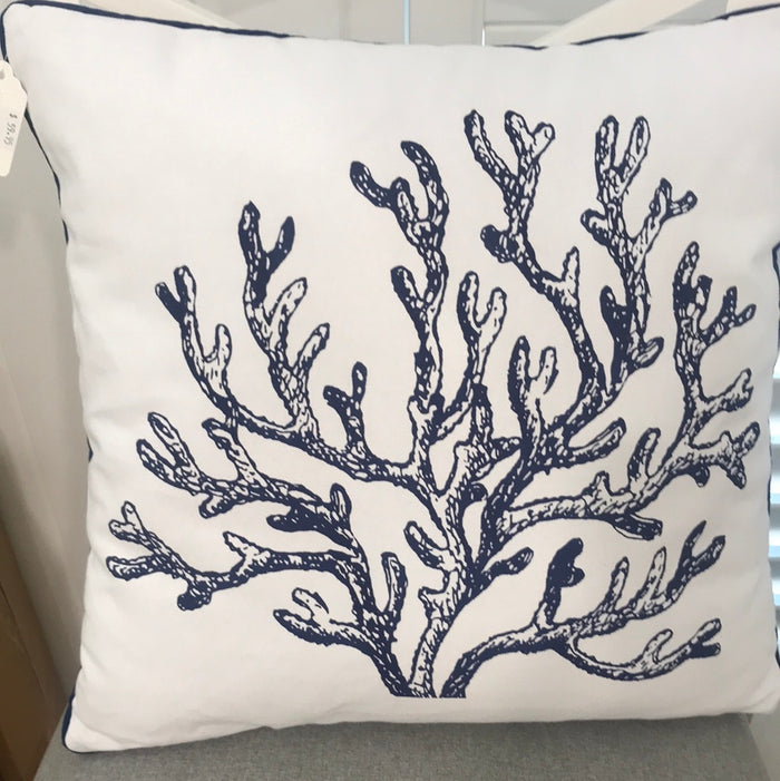 Coral Fringe Cushion