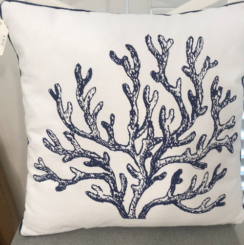 Coral Fringe Cushion