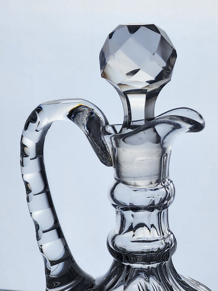 Cut glass abp Antique handled cruid