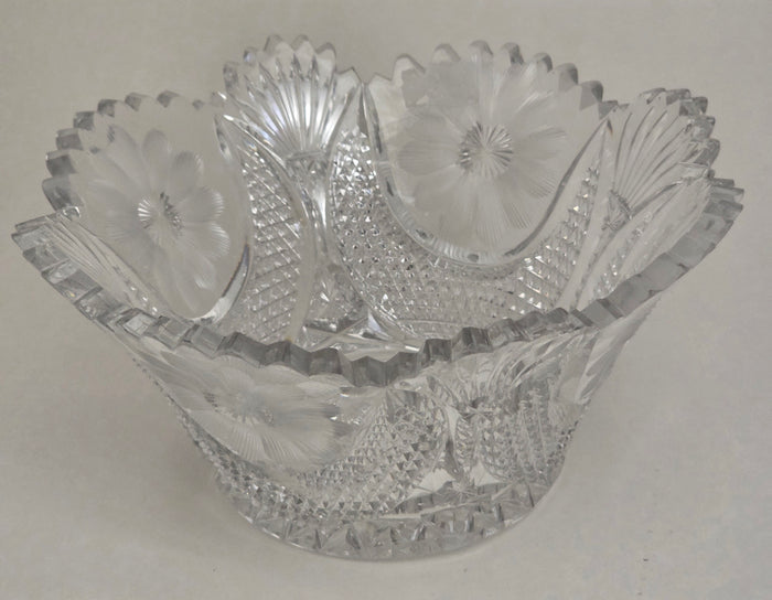 Cut glass bowl American brilliant period