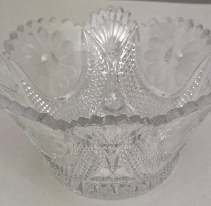 Cut glass bowl American brilliant period