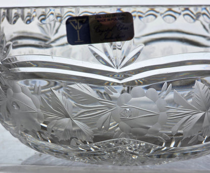 Cut glass bowl Blown blank ROSES