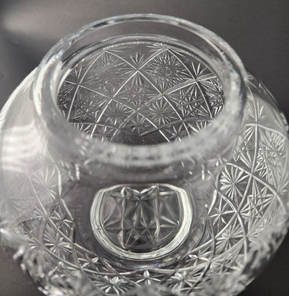 Cut Glass vase Lenox USA crystal Signed one of a kind