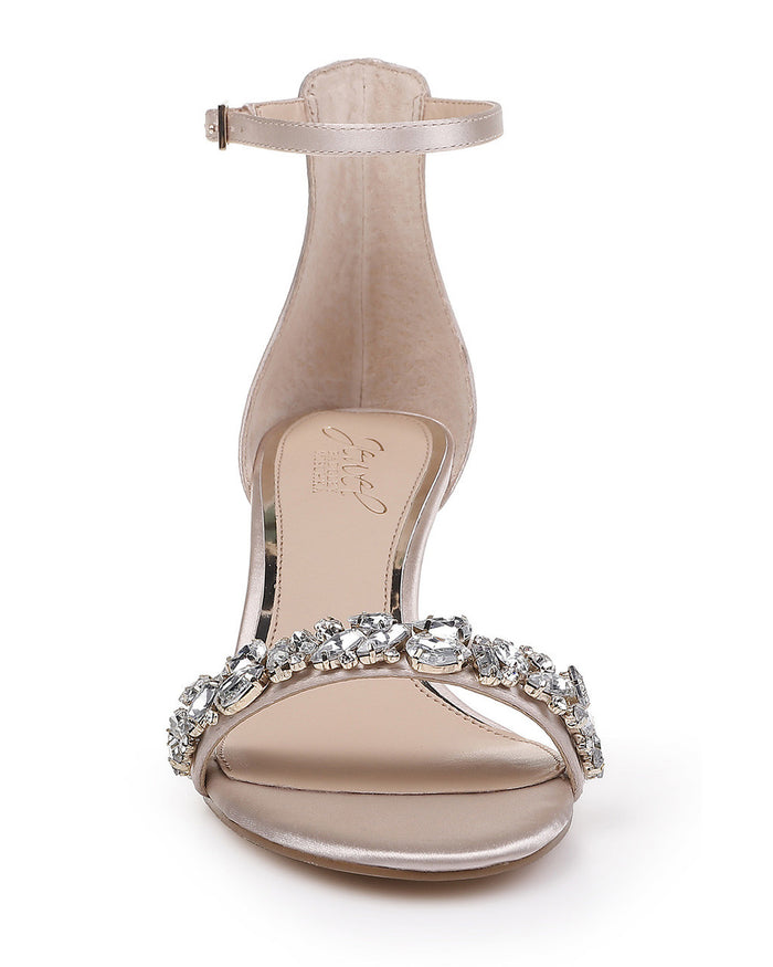 Champagne | Dash Ankle Strap Kitten Heel