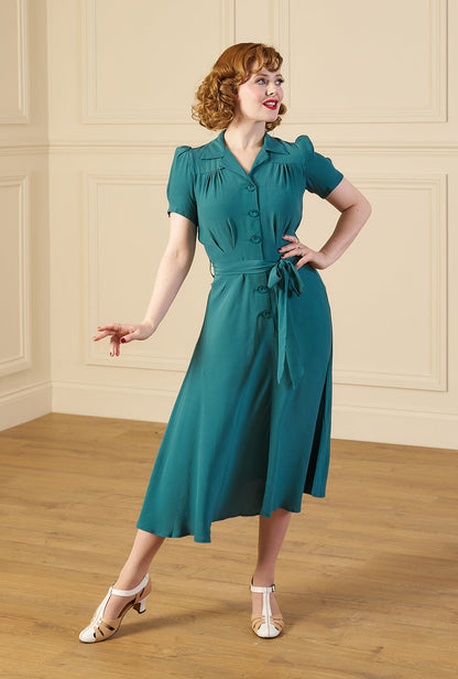 1940s Shirt-Waister Dress - Dragonfly