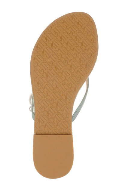 Seaglass | Dyana Pearl Embellished Thong Sandals Sole