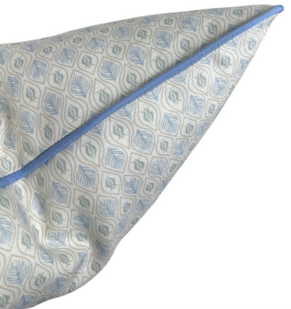 Edward Floral Pillow Cover in Blue and Green, Merika Meyer Textiles