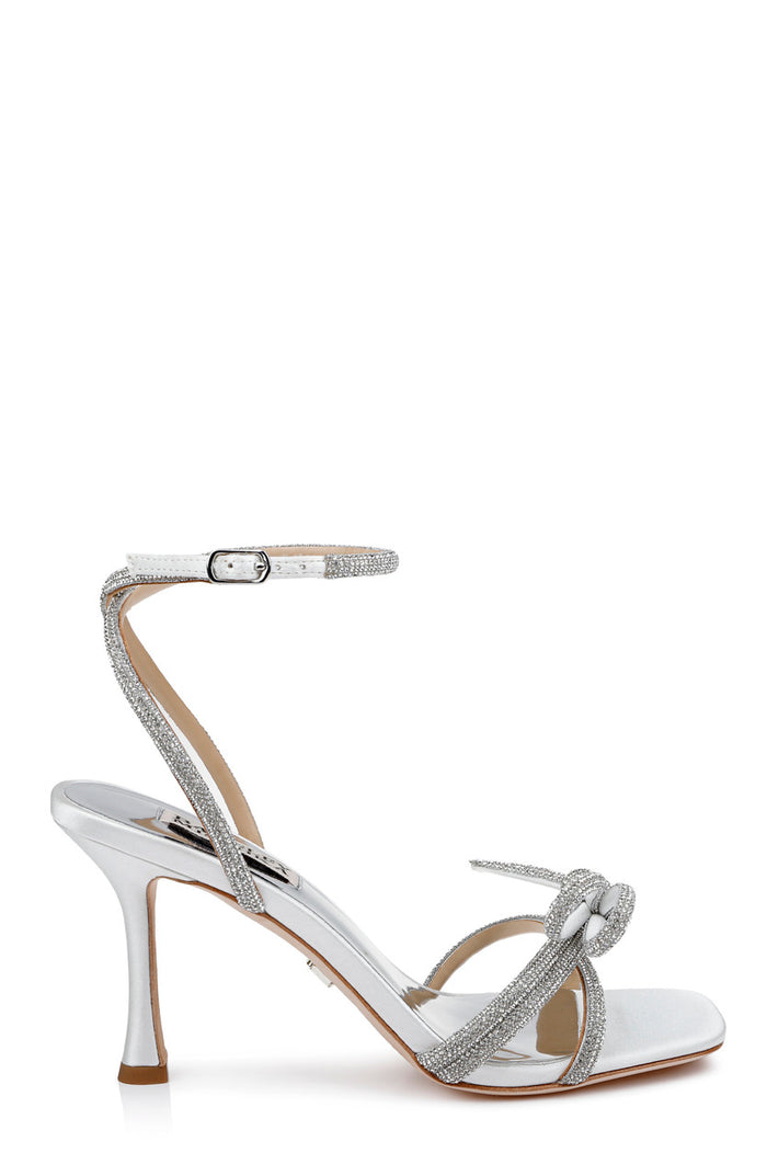 White Clear | Effie Strappy Bow Stiletto Heels