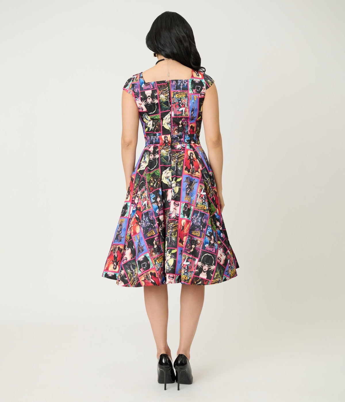 Elvira x Magnolia Place Comics Swing Dress