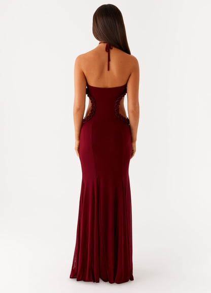 Jemima Maxi Dress - Raspberry Wine