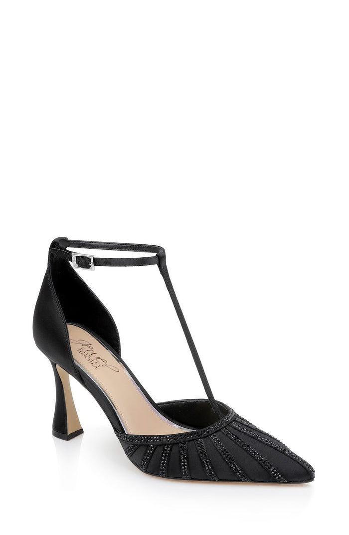 Black | Faithlyn d'Orsay T-Strap Pumps Front Side