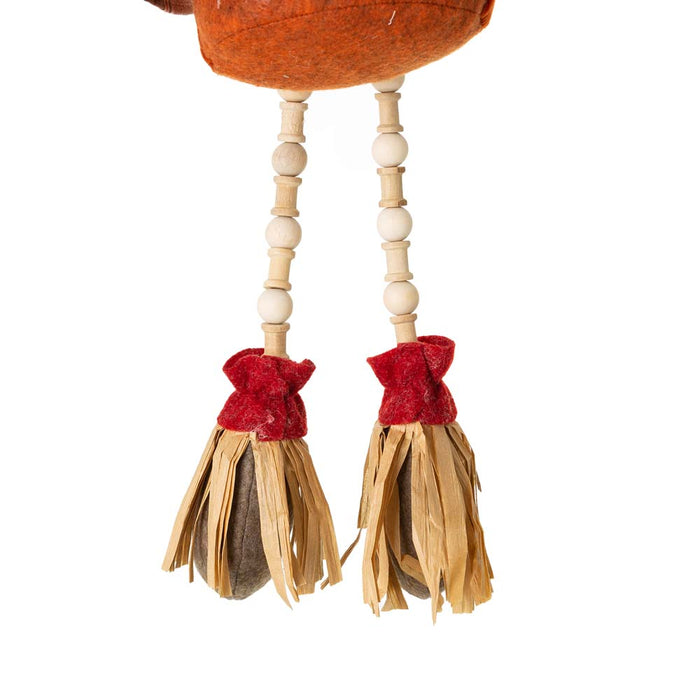 Fall Fabric Couple Scarecrow Shelf Sitter