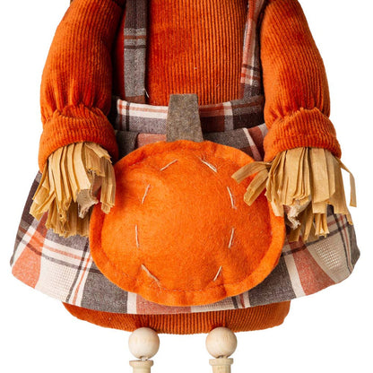 Fall Fabric Couple Scarecrow Shelf Sitter