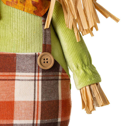 Fall Fabric Couple Scarecrow Shelf Sitter