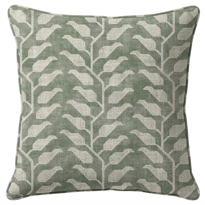 Folio Pillow Cover in Olive Green, Susan Connor Textiles