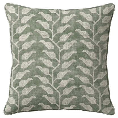 Folio Pillow Cover in Olive Green, Susan Connor Textiles
