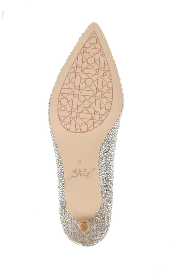 Gold Glitter | Frenchie Pointed Toe Kitten Heel Bottom