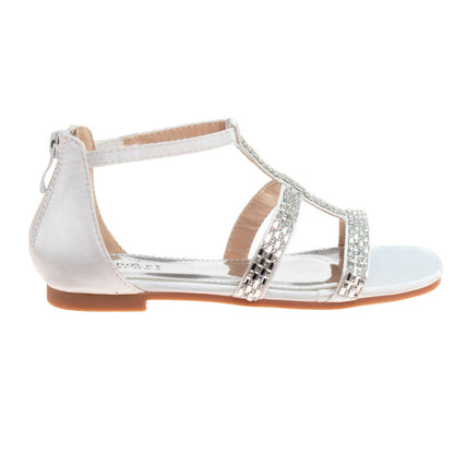 White | Girls’ Gladiator Sandals