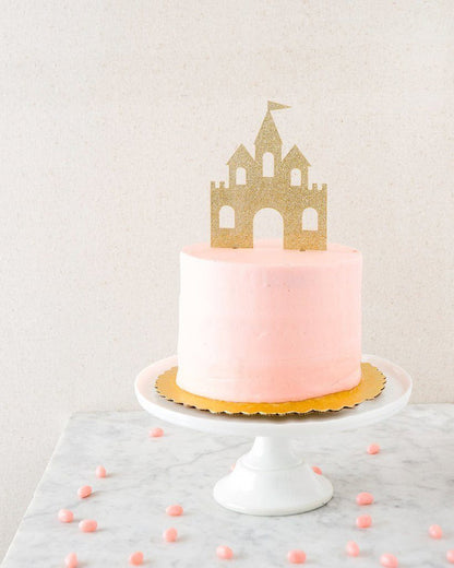 Gold Castle Cake Topper