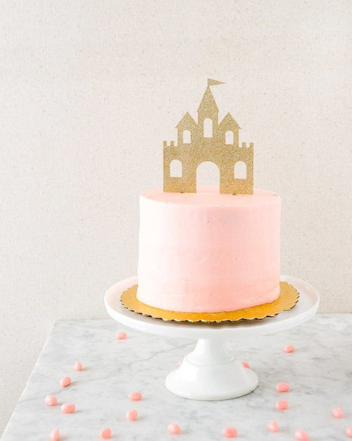 Gold Castle Cake Topper